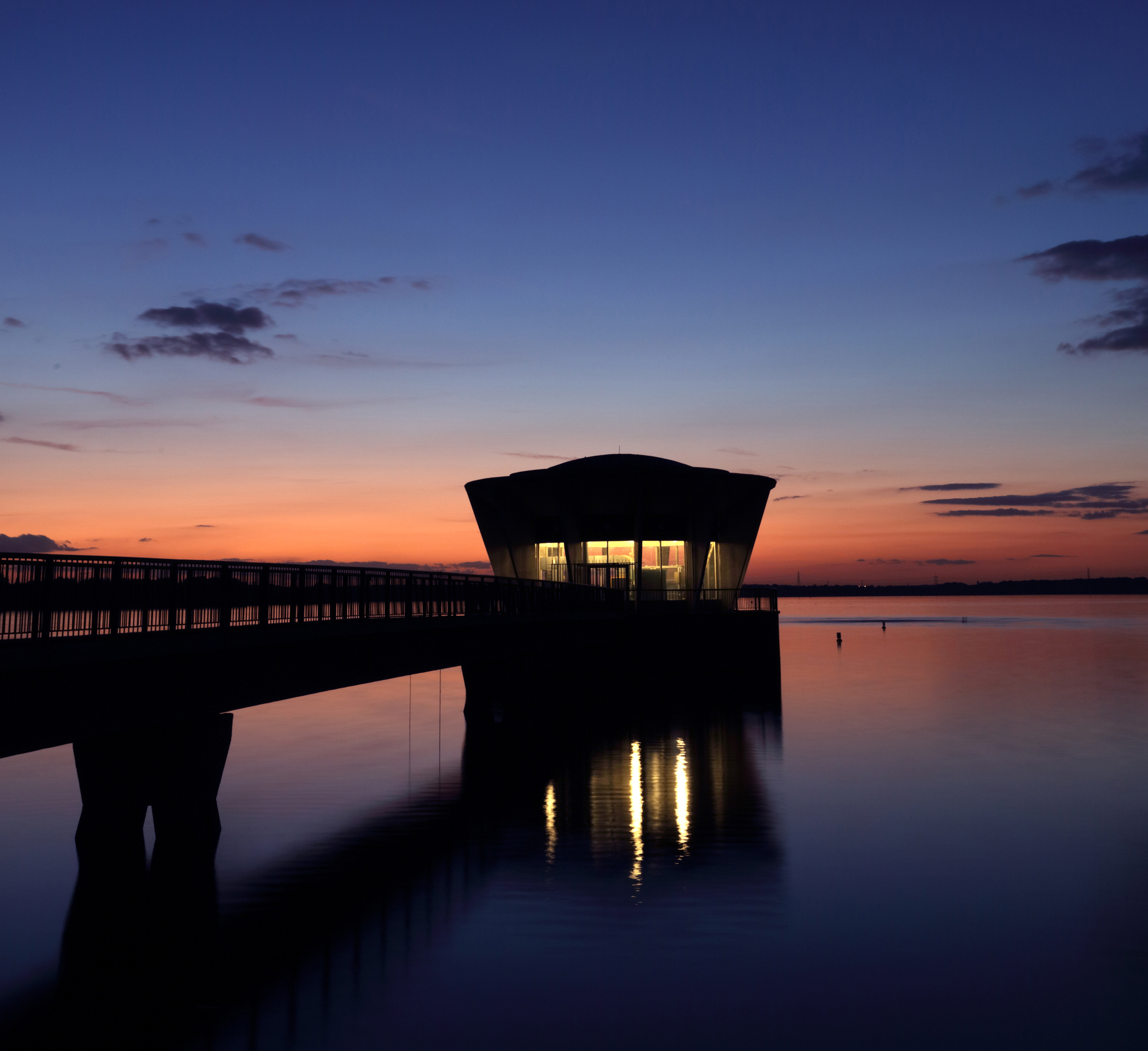 Reservoir at night